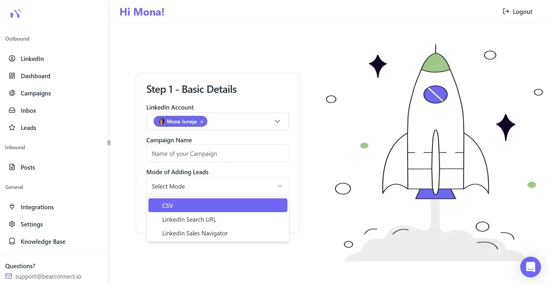 Screenshot or illustration of CSV File Upload feature in Bearconnect