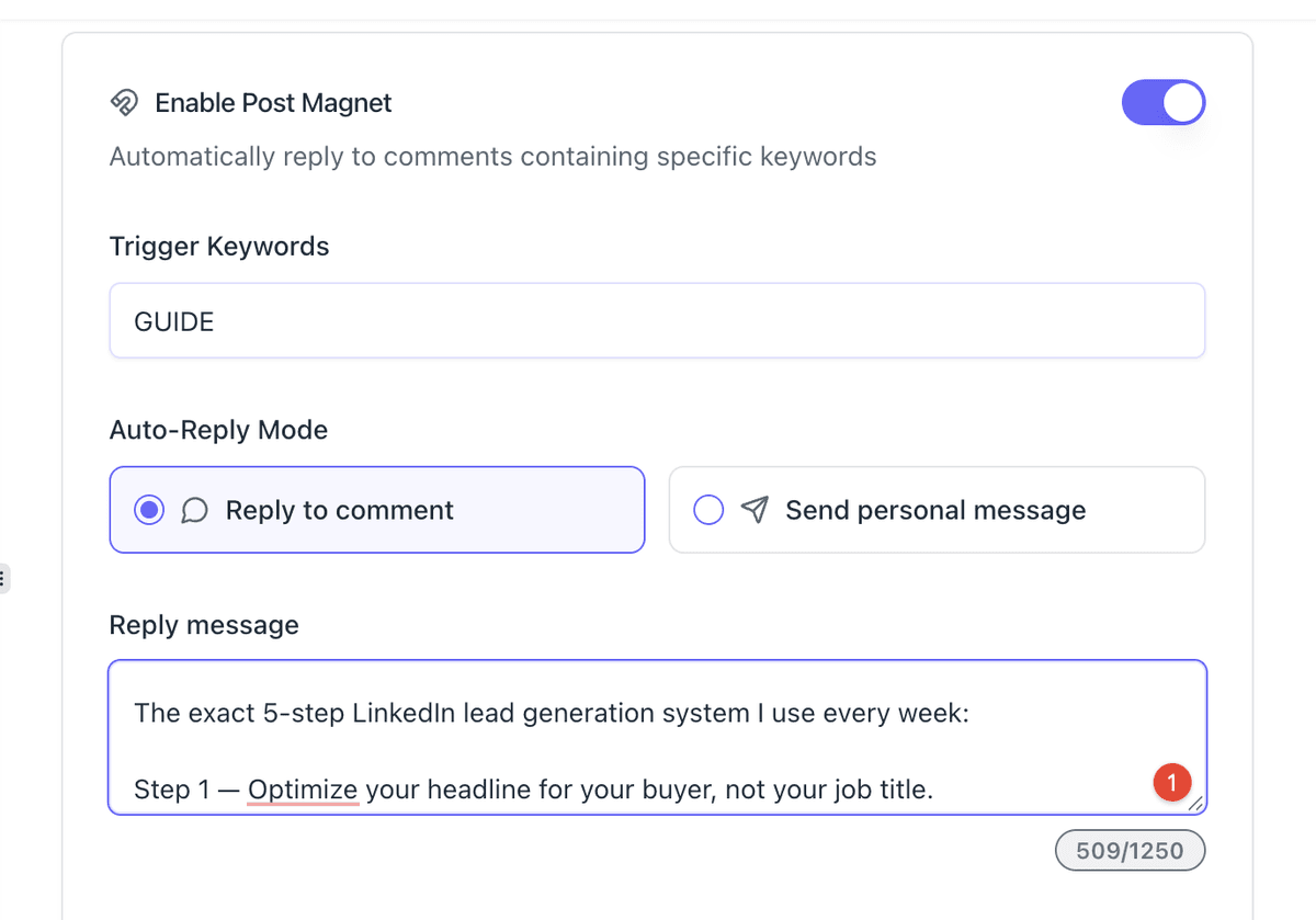 Write Your Reply Message