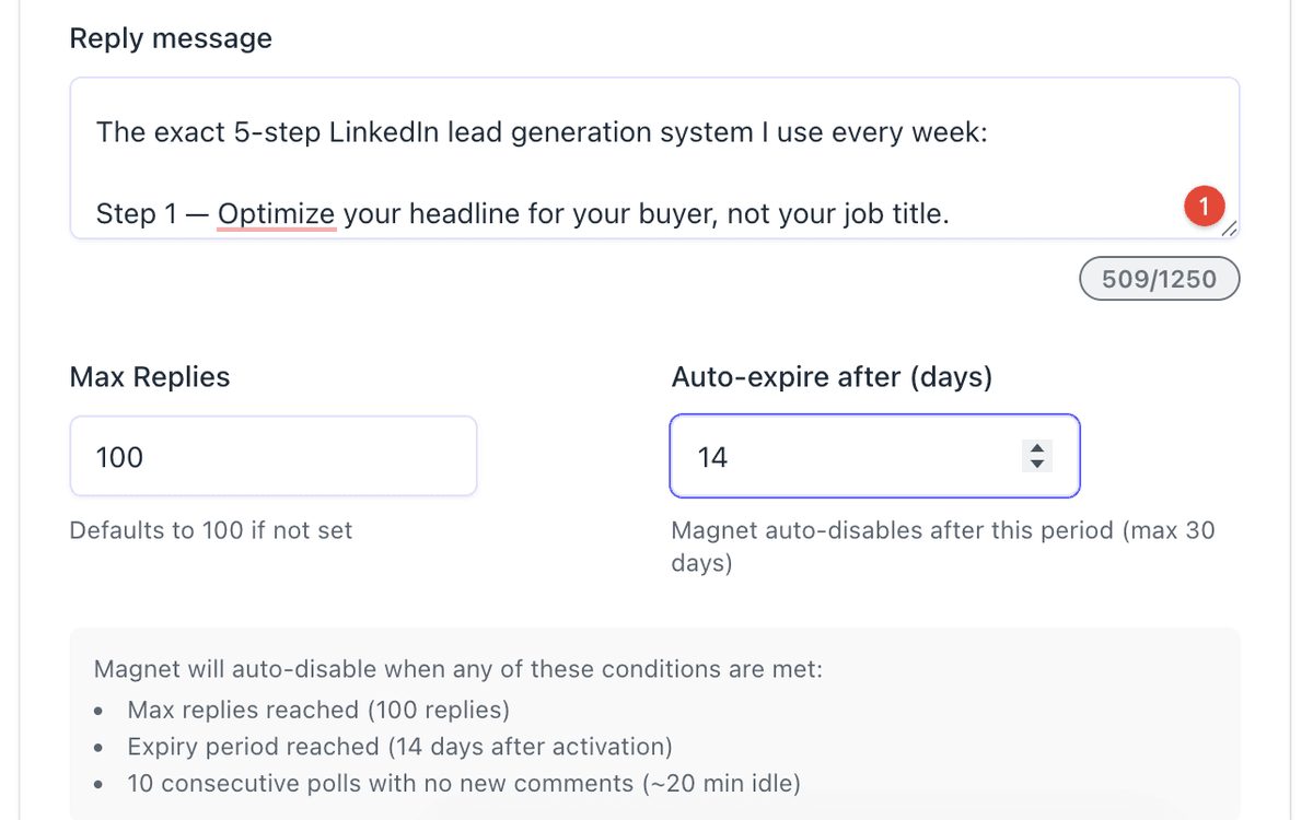 Set Your Limits and Publish
