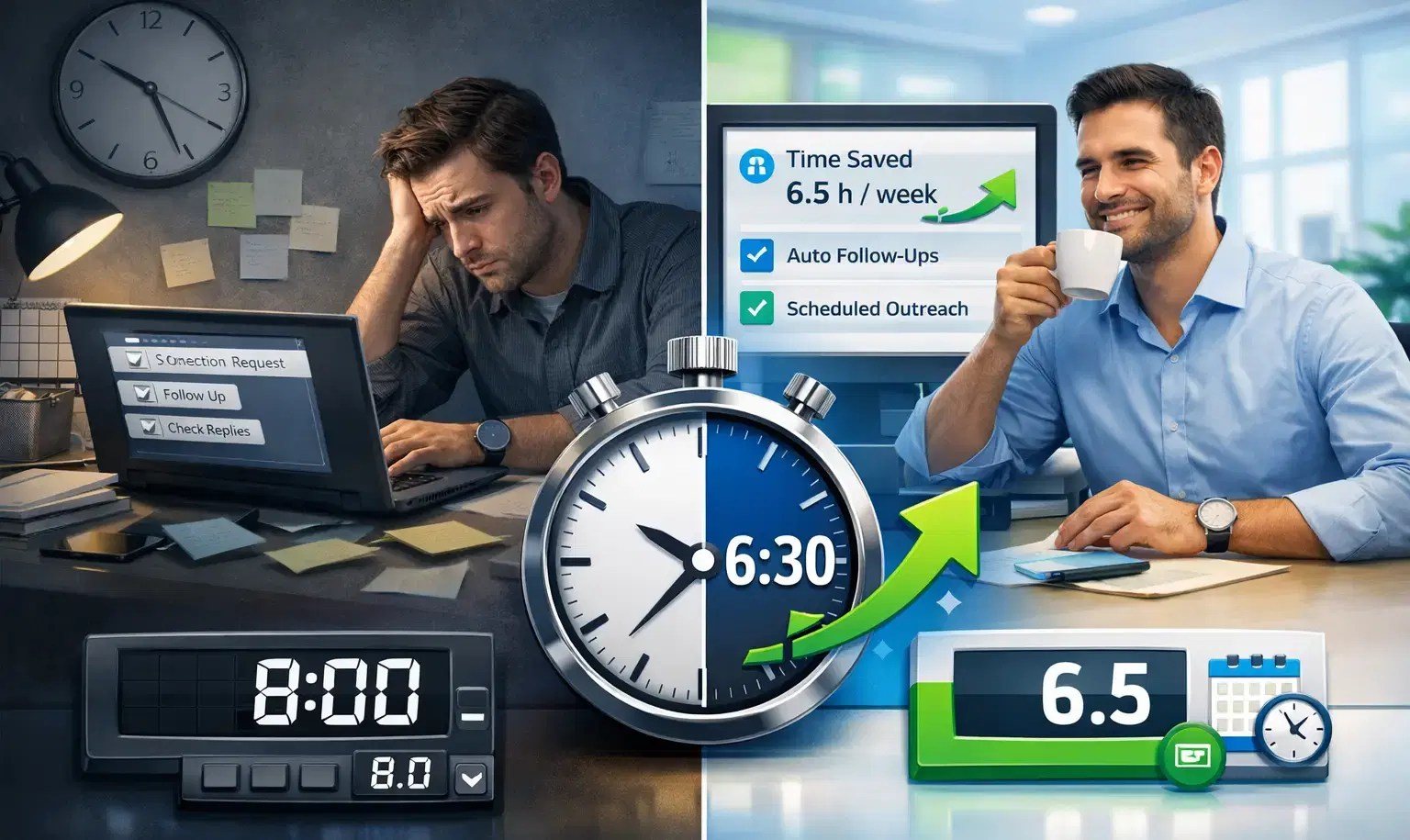Time Savings Calculator: How Much Time Does LinkedIn Automation Really Save?
