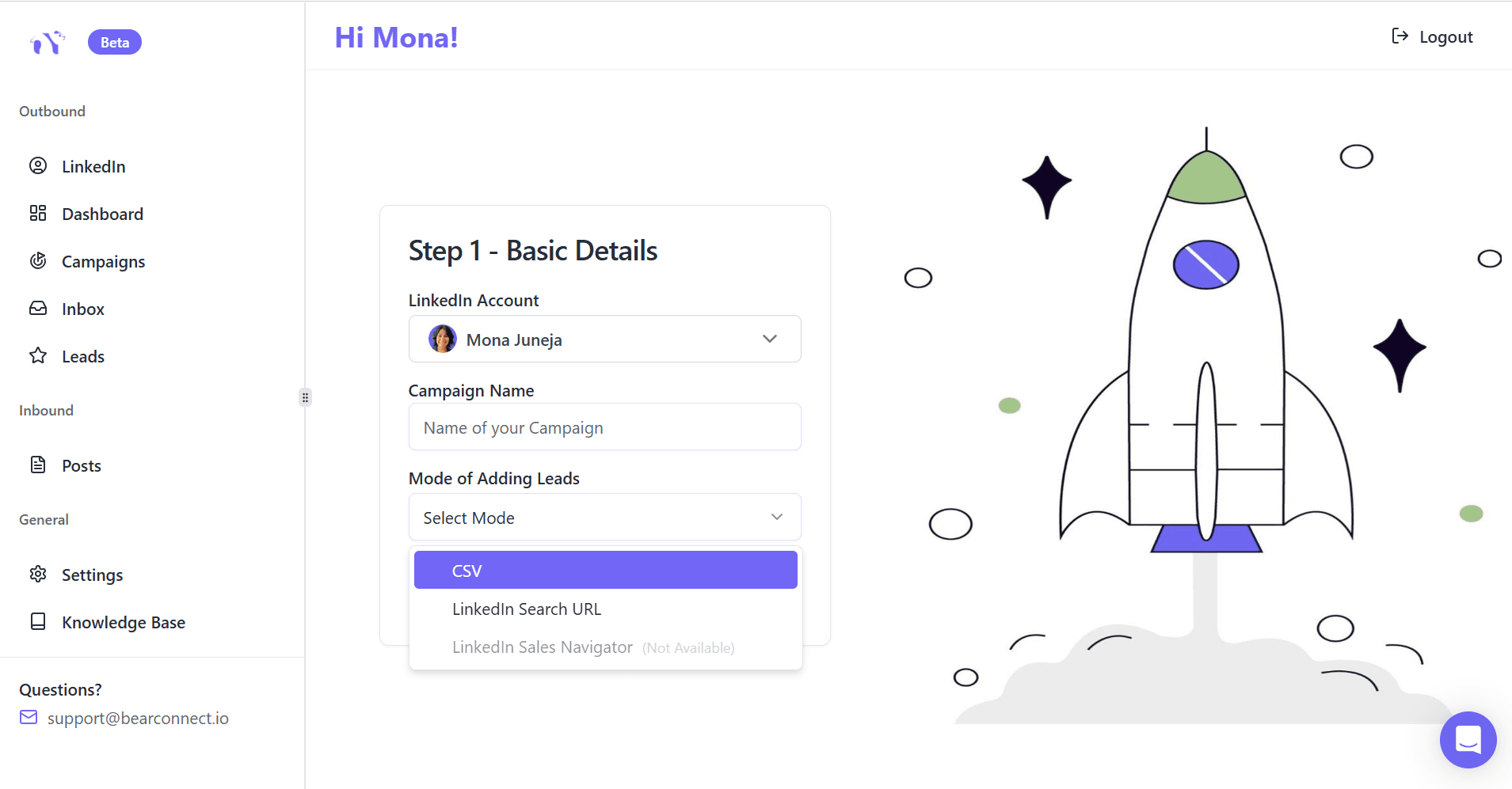 Screenshot or illustration of CSV File Upload feature in Bearconnect