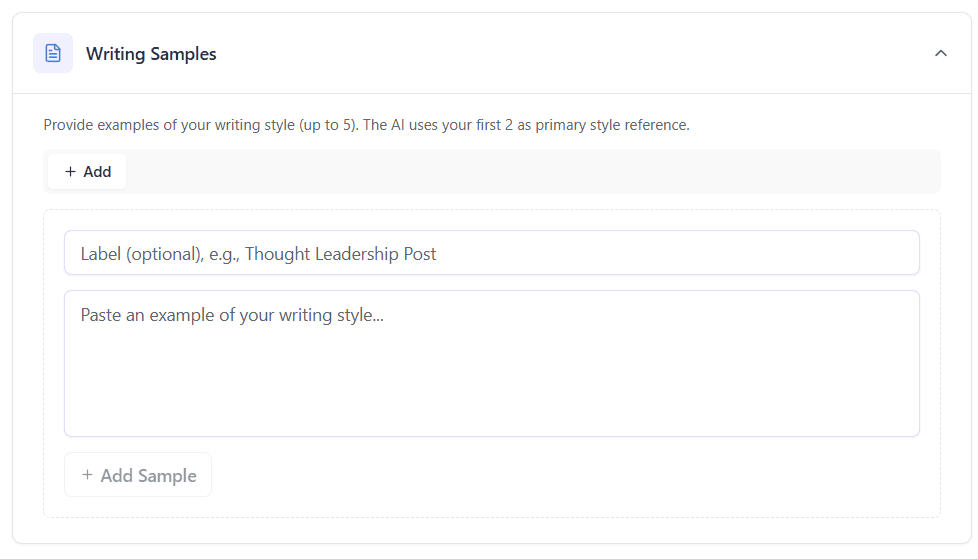 Ideal Writing Samples