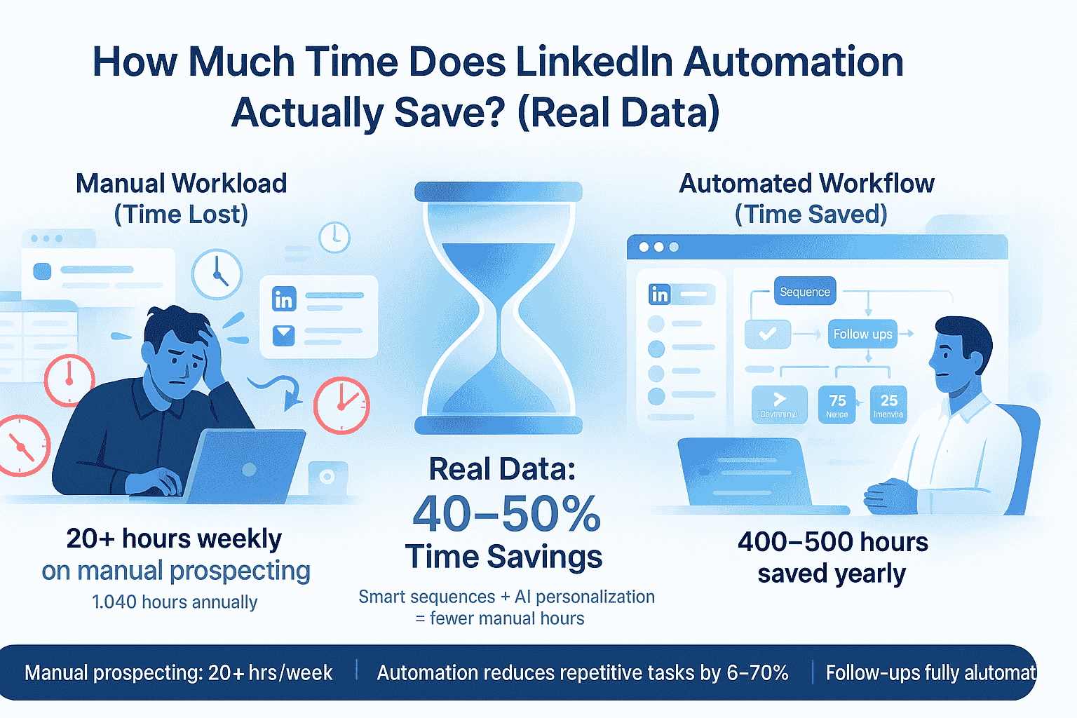 How Much Time Does LinkedIn Automation Actually Save? (Real Data)