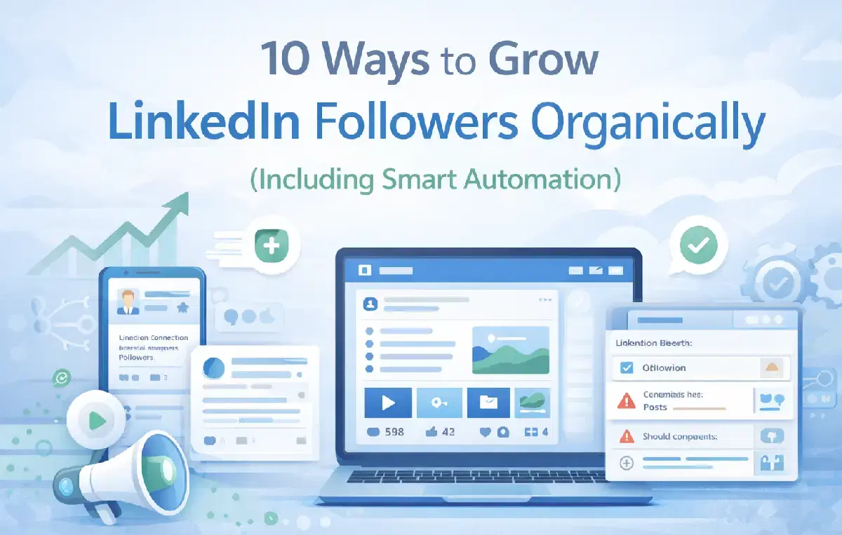 10 Ways to Grow LinkedIn Followers Organically (Including Smart Automation)
