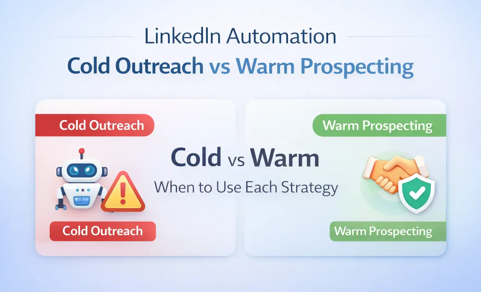 LinkedIn Automation Cold Outreach vs Warm Prospecting: When to Use Each Strategy