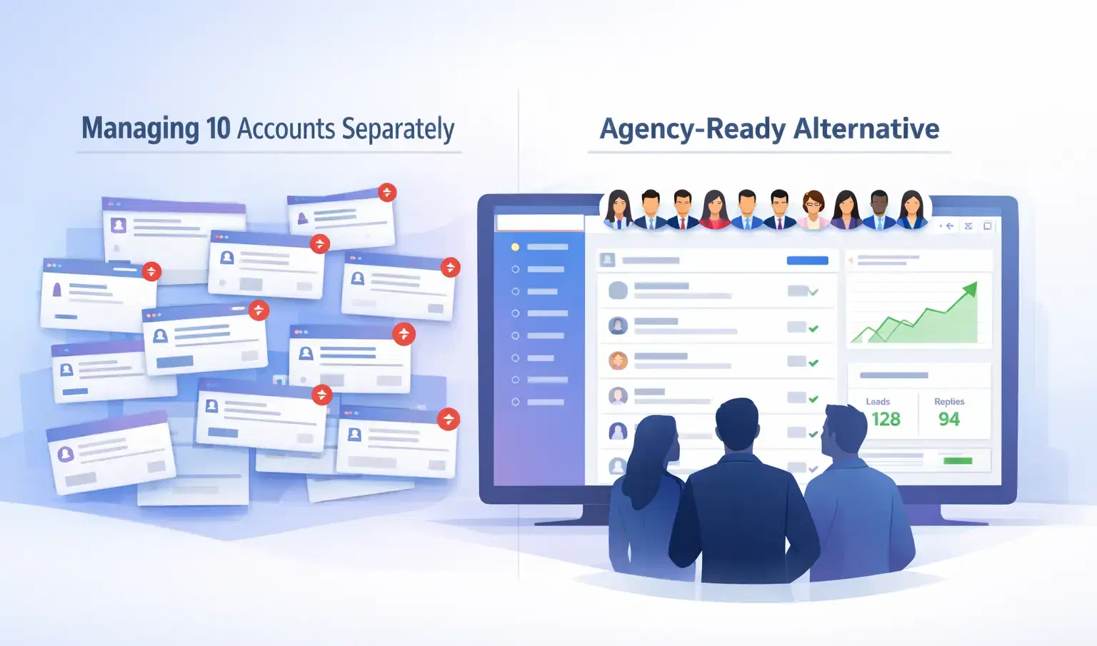 Best Dripify Alternatives for Agencies Managing 10+ LinkedIn Accounts (Cost, Features & Safety)