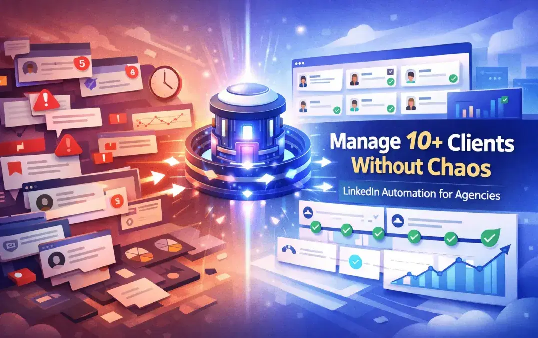 LinkedIn Automation for Agency Owners: How Do You Manage 10+ Client Accounts Without Chaos?