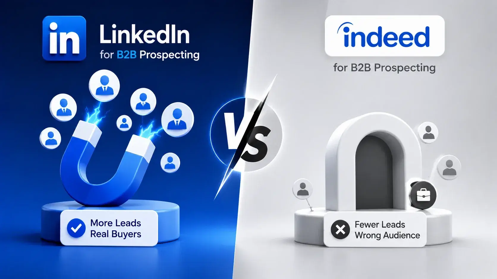 Indeed vs LinkedIn for B2B Prospecting: Which Platform Gets You More Leads?