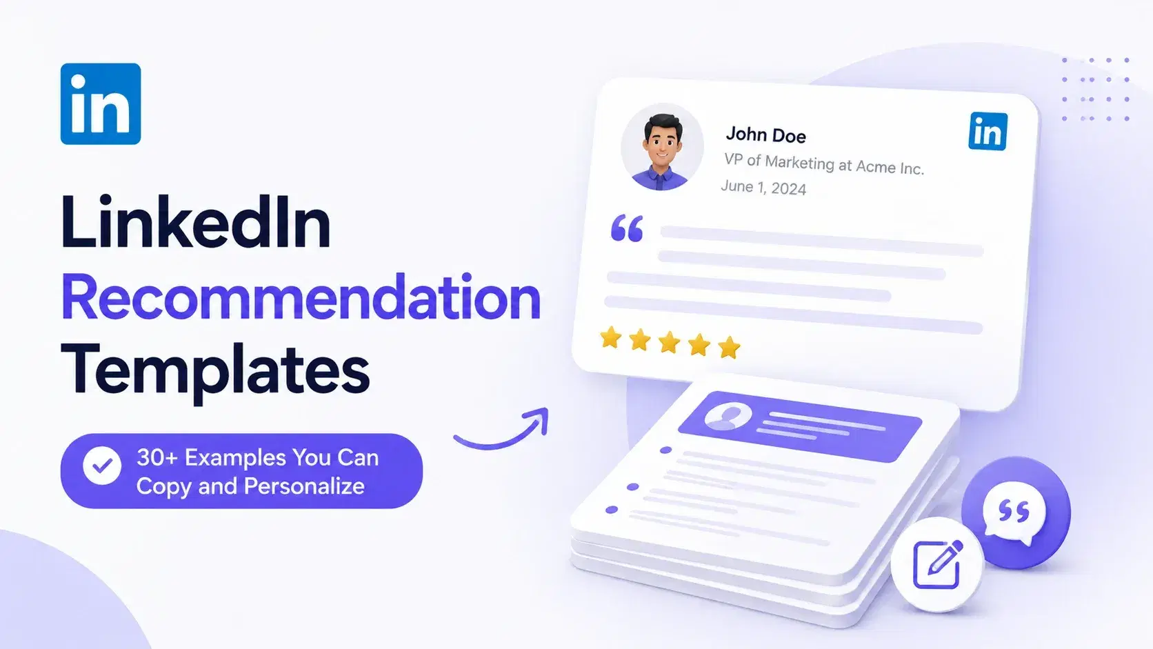 LinkedIn recommendation templates: 30+ examples you can copy and personalize